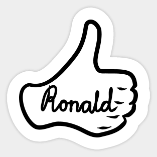 Men name Ronald Sticker